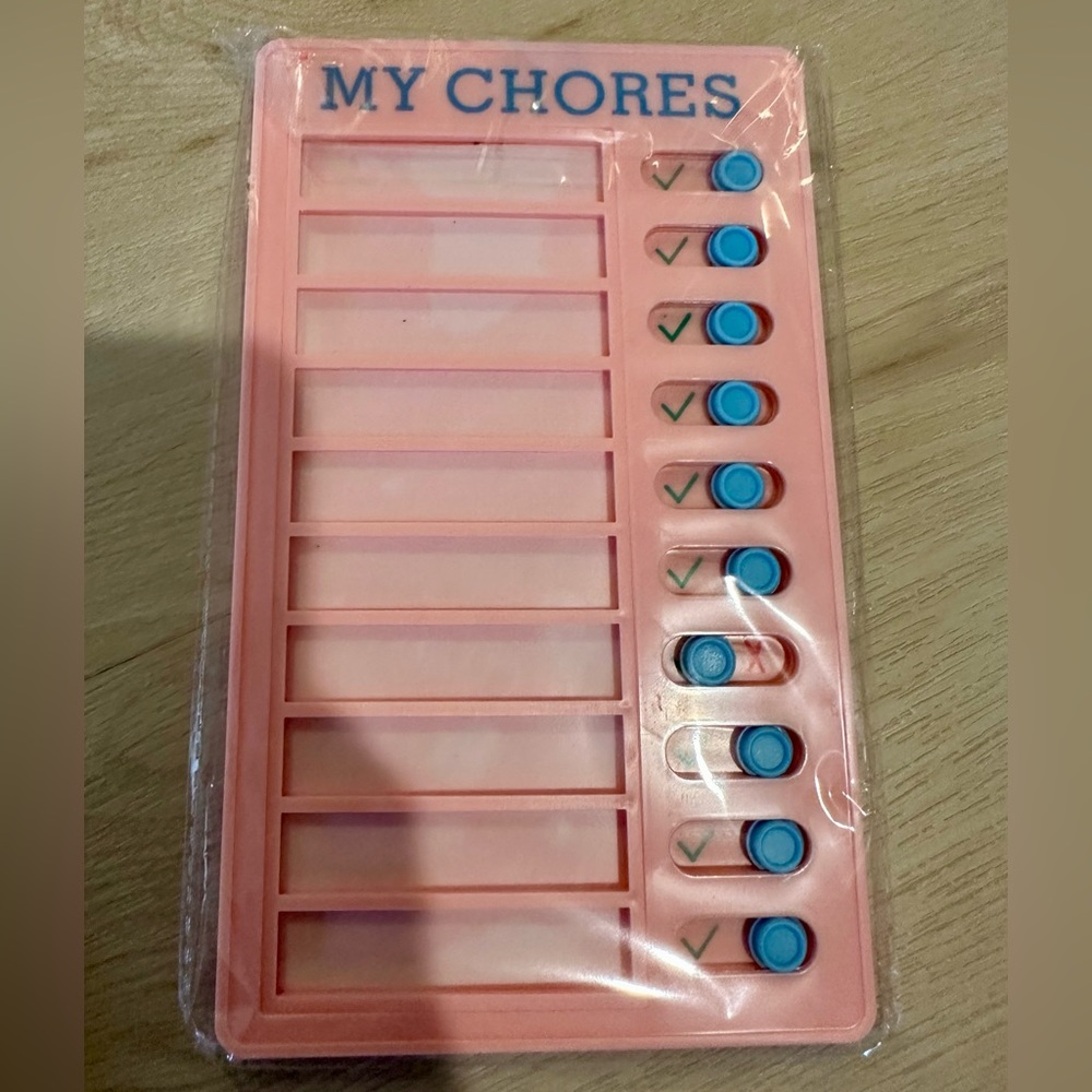 Girls Chore Board Pink Dry Erase Board